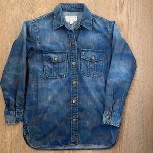 Current/Elliott Blue Denim Shirt